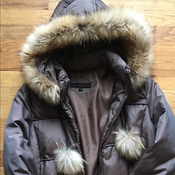 Via spiga winter coat with fur - Picture 6 of 7